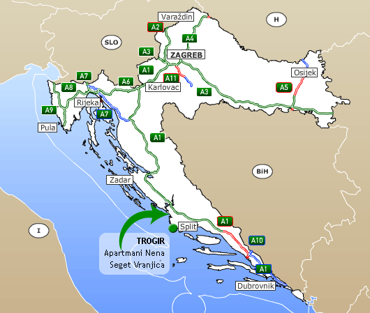 Trogir - Karta